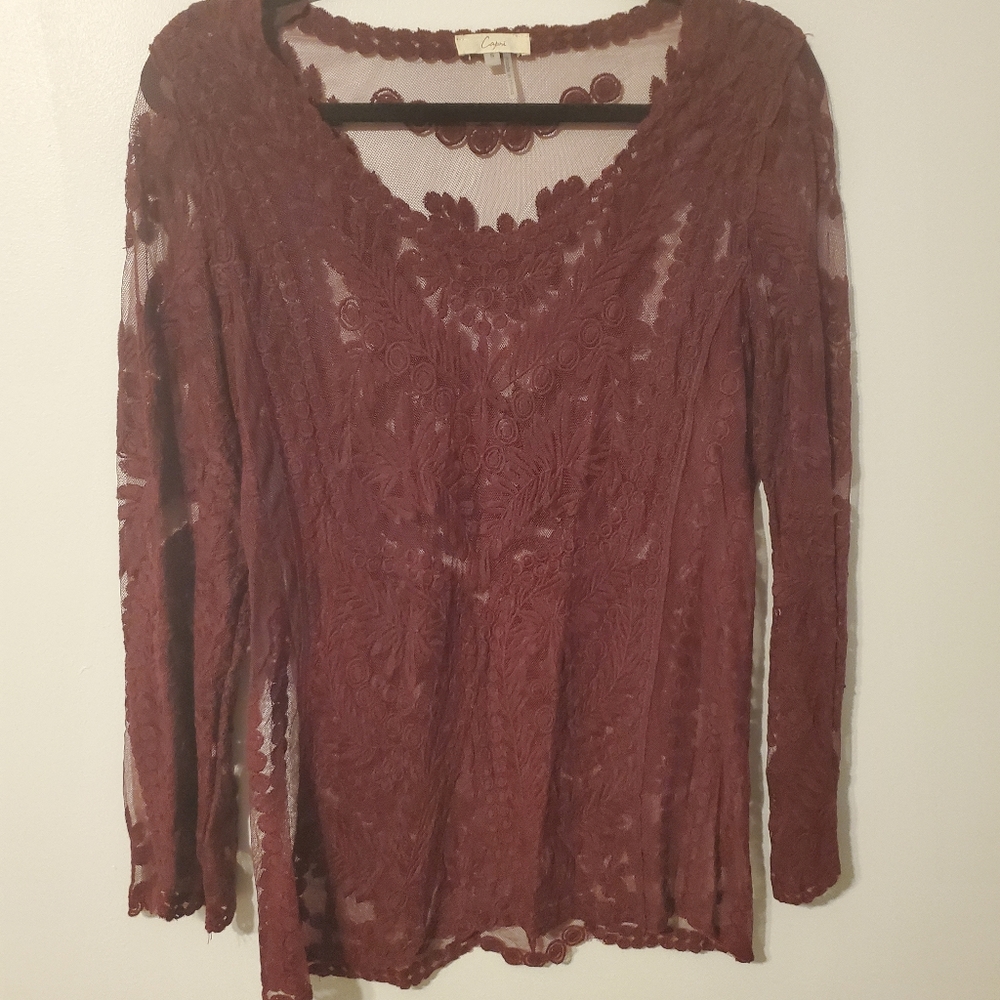Red lace top